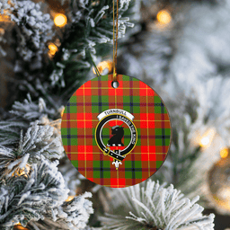 Scottish Turnbull Dress Clan Tartan Ceramic Ornament - Crest Round Style Scottish Plaid Tartan Plaid