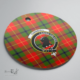 Scottish Turnbull Dress Clan Tartan Ceramic Ornament - Crest Round Style Scottish Plaid Tartan Plaid