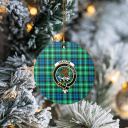 Scottish Graham of Montrose Ancient Clan Tartan Crest Round Ceramic Ornament