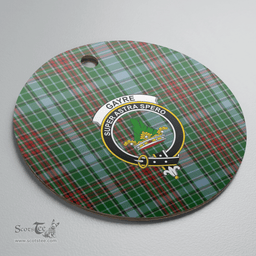Scottish Gayre Clan Tartan Crest Round Ceramic Ornament