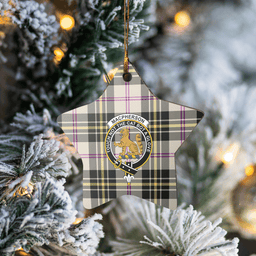 Scottish MacPherson Dress Ancient Clan Tartan Crest Star Ceramic Ornament