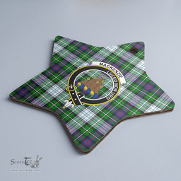 Scottish MacKenzie Dress Modern Clan Tartan Crest Star Ceramic Ornament