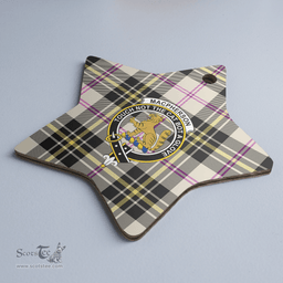 Scottish MacPherson Dress Ancient Clan Tartan Crest Star Ceramic Ornament