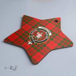 Scottish Livingstone Modern Clan Tartan Crest Star Ceramic Ornament