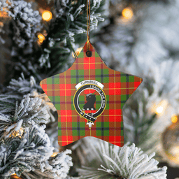 Scottish Turnbull Dress Clan Tartan Crest Star Ceramic Ornament