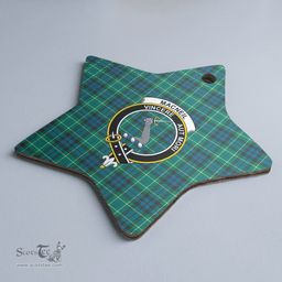 Scottish MacNeill of Colonsay Ancient Clan Tartan Crest Star Ceramic Ornament