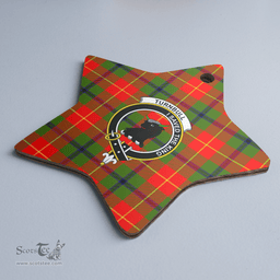 Scottish Turnbull Dress Clan Tartan Crest Star Ceramic Ornament