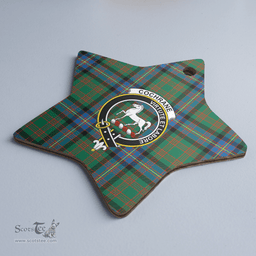 Scottish Cochrane Ancient Clan Tartan Crest Star Ceramic Ornament