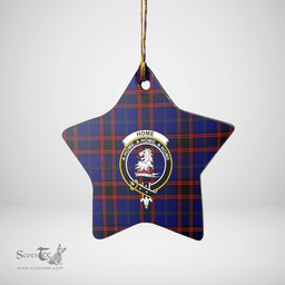 Scottish Home Modern Clan Tartan Crest Star Ceramic Ornament
