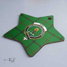Scottish Don (Tribe-of-Mar) Clan Tartan Crest Star Ceramic Ornament