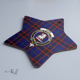 Scottish Home Modern Clan Tartan Crest Star Ceramic Ornament
