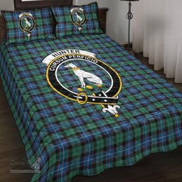 Scottish Hunter Ancient Clan Tartan Quilt Bed Set - Crest Classic Scottish Plaid Tartan Plaid