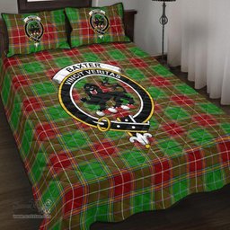 Scottish Baxter Modern Clan Tartan Quilt Bed Set - Crest Classic Scottish Plaid Tartan Plaid
