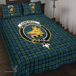 Scottish Campbell Ancient 02 Clan Tartan Quilt Bed Set - Crest Classic Scottish Plaid Tartan Plaid