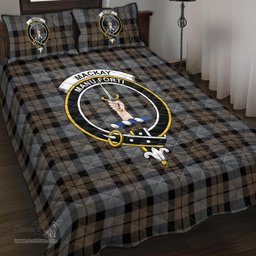 Scottish MacKay Weathered Clan Tartan Quilt Bed Set - Crest Classic Scottish Plaid Tartan Plaid