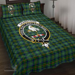 Scottish Cranstoun Clan Tartan Quilt Bed Set - Crest Classic Scottish Plaid Tartan Plaid