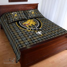 Scottish Campbell Argyll Weathered Clan Tartan Quilt Bed Set - Crest Classic Scottish Plaid Tartan Plaid
