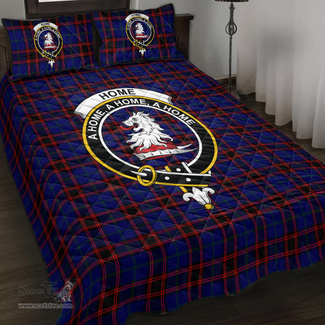 Scottish Home Modern Clan Tartan Quilt Bed Set - Crest Classic Scottish Plaid Tartan Plaid