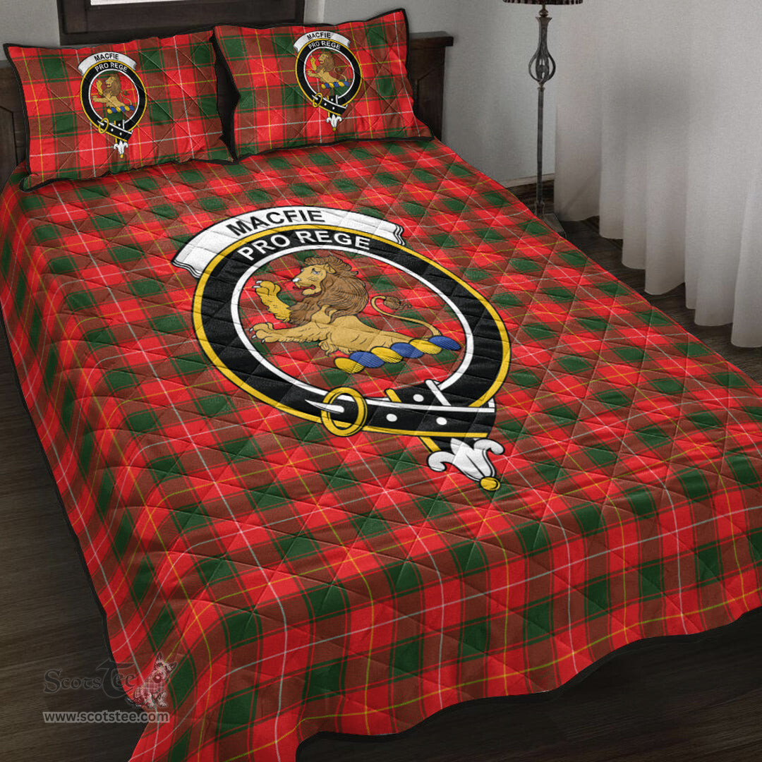 Scottish MacFie Clan Tartan Quilt Bed Set - Crest Classic Scottish Plaid Tartan Plaid