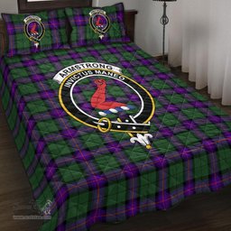 Scottish Armstrong Modern Clan Tartan Quilt Bed Set - Crest Classic Scottish Plaid Tartan Plaid