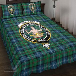 Scottish Urquhart Ancient Clan Tartan Quilt Bed Set - Crest Classic Scottish Plaid Tartan Plaid