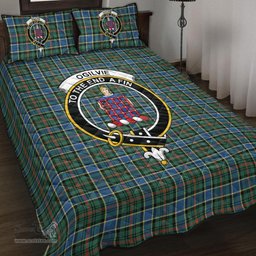 Scottish Ogilvie Hunting Ancient Clan Tartan Quilt Bed Set - Crest Classic Scottish Plaid Tartan Plaid