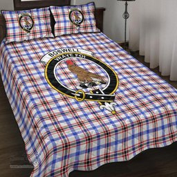 Scottish Boswell Modern Clan Tartan Quilt Bed Set - Crest Classic Scottish Plaid Tartan Plaid
