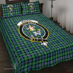 Scottish Murray of Atholl Ancient Clan Tartan Quilt Bed Set - Crest Classic Scottish Plaid Tartan Plaid