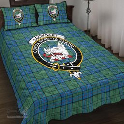 Scottish Lockhart Clan Tartan Quilt Bed Set - Crest Classic Scottish Plaid Tartan Plaid