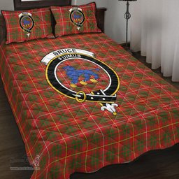 Scottish Bruce Modern Clan Tartan Quilt Bed Set - Crest Classic Scottish Plaid Tartan Plaid