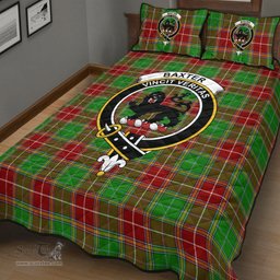 Scottish Baxter Modern Clan Tartan Quilt Bed Set - Crest Classic Scottish Plaid Tartan Plaid