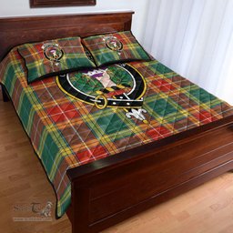 Scottish Buchanan Old Sett Clan Tartan Quilt Bed Set - Crest Classic Scottish Plaid Tartan Plaid