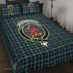 Scottish Farquharson Ancient Clan Tartan Quilt Bed Set - Crest Classic Scottish Plaid Tartan Plaid
