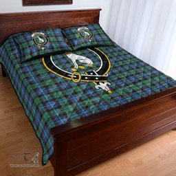Scottish Hunter Ancient Clan Tartan Quilt Bed Set - Crest Classic Scottish Plaid Tartan Plaid