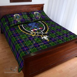 Scottish Forsyth Modern Clan Tartan Quilt Bed Set - Crest Classic Scottish Plaid Tartan Plaid