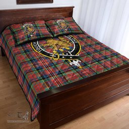 Scottish MacPherson Ancient Clan Tartan Quilt Bed Set - Crest Classic Scottish Plaid Tartan Plaid