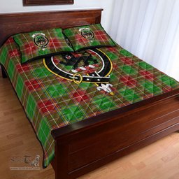 Scottish Baxter Modern Clan Tartan Quilt Bed Set - Crest Classic Scottish Plaid Tartan Plaid