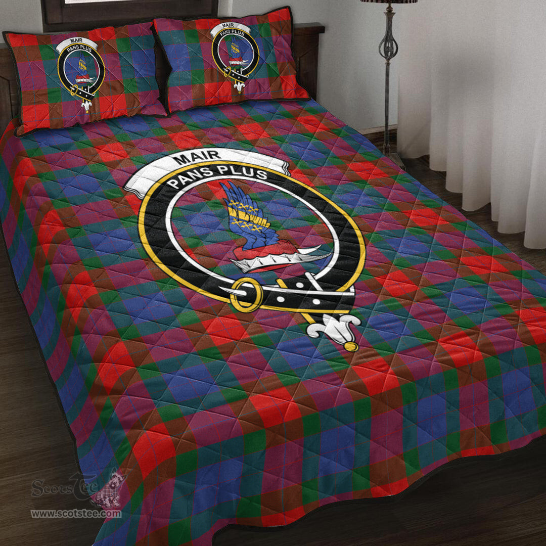 Scottish Mar Clan Tartan Quilt Bed Set - Crest Classic Scottish Plaid Tartan Plaid