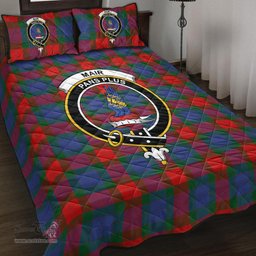 Scottish Mar Clan Tartan Quilt Bed Set - Crest Classic Scottish Plaid Tartan Plaid