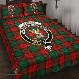 Scottish Stewart Atholl Modern Clan Tartan Quilt Bed Set - Crest Classic Scottish Plaid Tartan Plaid
