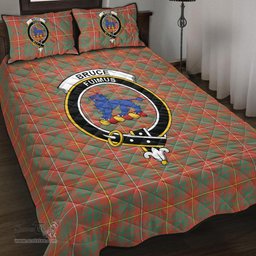 Scottish Bruce Ancient Clan Tartan Quilt Bed Set - Crest Classic Scottish Plaid Tartan Plaid