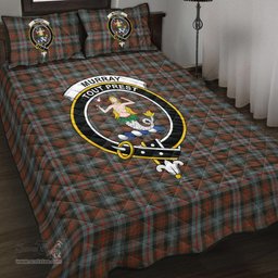 Scottish Murray of Atholl Weathered Clan Tartan Quilt Bed Set - Crest Classic Scottish Plaid Tartan Plaid