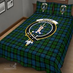Scottish MacKay Modern Clan Tartan Quilt Bed Set - Crest Classic Scottish Plaid Tartan Plaid