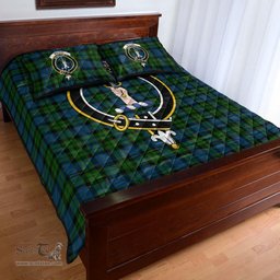 Scottish MacKay Modern Clan Tartan Quilt Bed Set - Crest Classic Scottish Plaid Tartan Plaid