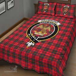 Scottish Drummond Modern Clan Tartan Quilt Bed Set - Crest Classic Scottish Plaid Tartan Plaid
