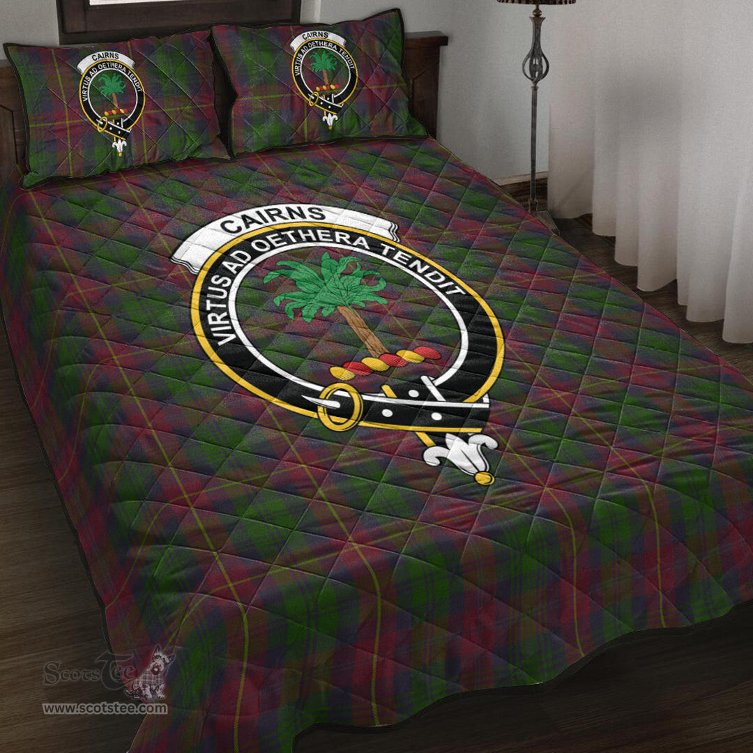 Scottish Cairns Clan Tartan Quilt Bed Set - Crest Classic Scottish Plaid Tartan Plaid