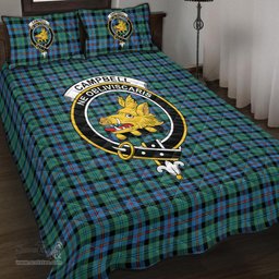 Scottish Campbell of Cawdor Ancient Clan Tartan Quilt Bed Set - Crest Classic Scottish Plaid Tartan Plaid