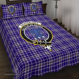 Scottish Ochterlony Clan Tartan Quilt Bed Set - Crest Classic Scottish Plaid Tartan Plaid