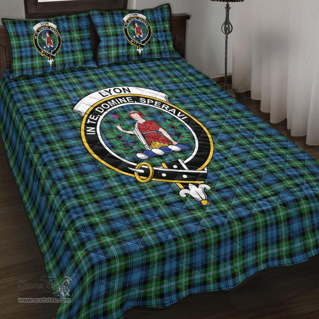 Scottish Lyon Clan Clan Tartan Quilt Bed Set - Crest Classic Scottish Plaid Tartan Plaid