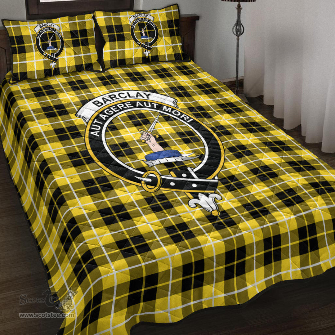 Scottish Barclay Dress Modern Clan Tartan Quilt Bed Set - Crest Classic Scottish Plaid Tartan Plaid